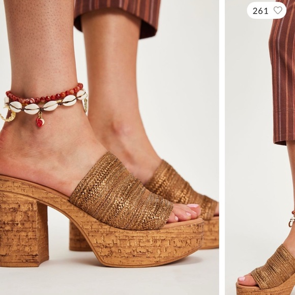 Seychelles Women's Tan Woven Platform Sandals 7 1/2 NEW runs large - Picture 2 of 8